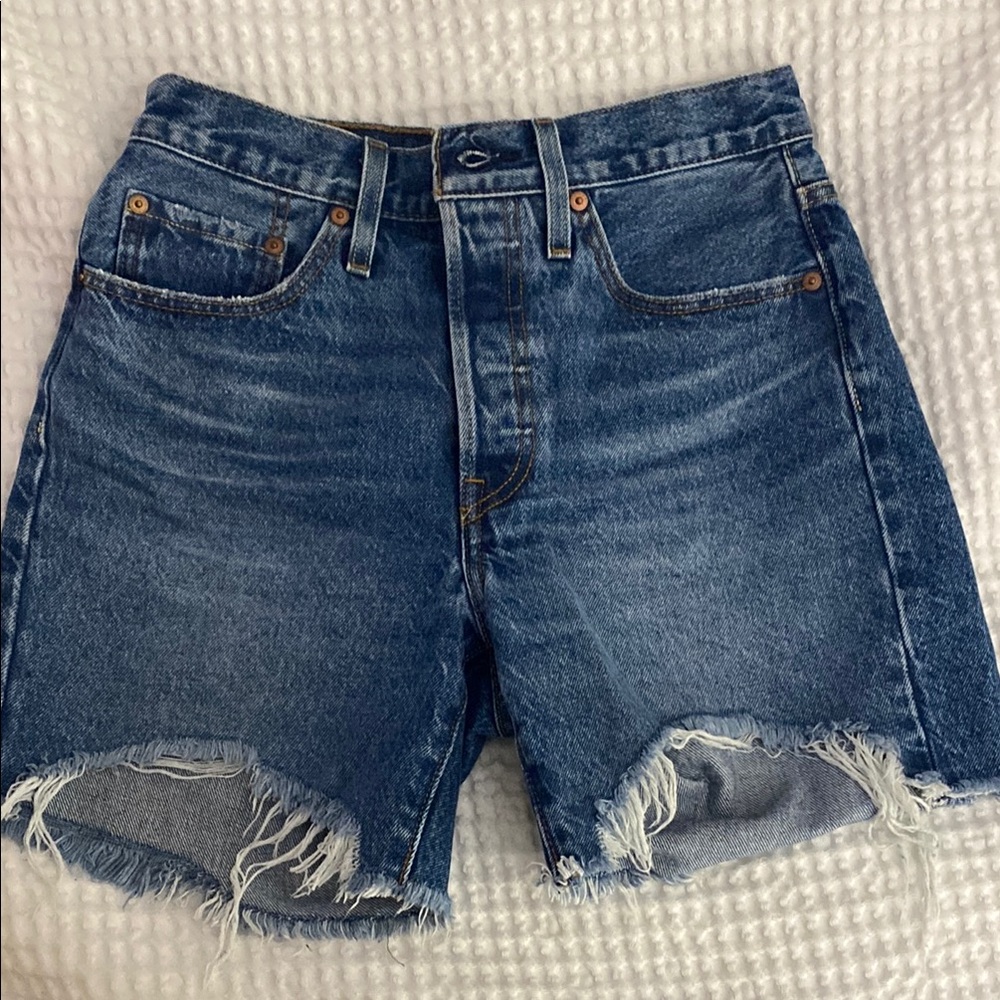 Levi’s high waist jean shorts